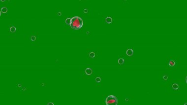 Farklı aksesuarlara sahip renkli arkaplan