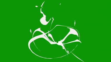 Yapraklı bir kadının silueti..