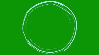 Çemberli yeşil cam bir duvar.