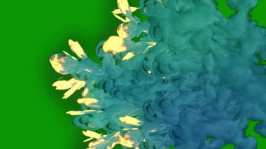 Sulu boya lekeli soyut yeşil arkaplan.