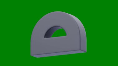 Yeşil sembollü 3 boyutlu yeşil ok. 3d oluşturma