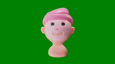 Çizgi film şirin. Bir bebeğin üç boyutlu resmi.