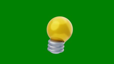 Yeşil enerjili yeşil ampul