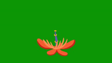 yeşil arkaplanda çiçek