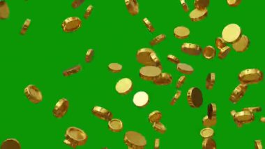 yeşil zemin üzerine altın sikke