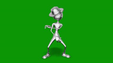 Çizgi film karakterinin 3 boyutlu canlandırması -