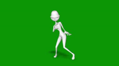 Uzaylının 3 boyutlu karakteri. 3d oluşturma.