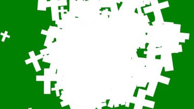 Beyaz arka plan üzerine düşen yeşil konfeti. tatil konsepti. Şenlik arka planı. Tasarımınız için şenlik dekorasyonu. vektör illüstrasyonu.