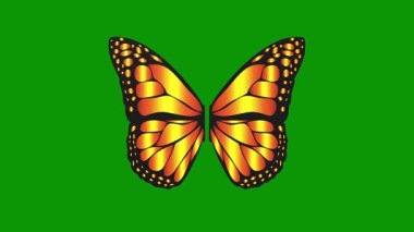 Yeşil arkaplanda kelebek simgesi