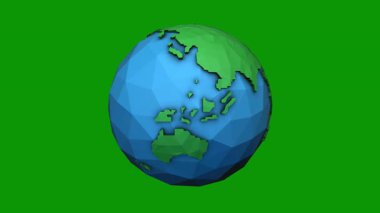 Beyaz arka planda toprak küre. 3 boyutlu resimleme