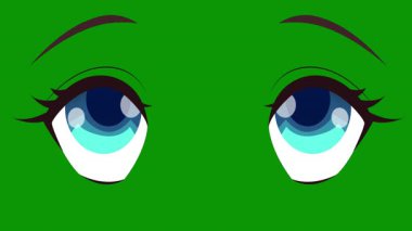 yeşil gözlü, beyaz arka planda uzun saçlı.