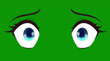 Yeşil arka planı olan mavi gözler.