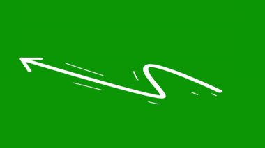 yeşil arkaplanda yeşil ok simgesi izole edildi