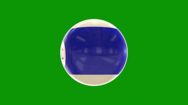 Bangladeş bayraklı bir futbol topunun 3 boyutlu görüntüsü.