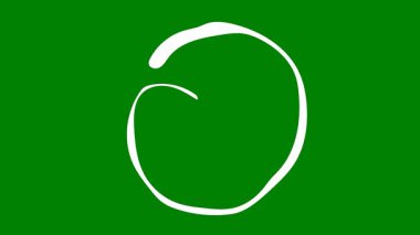 İnsan eli ikonu. düz vektör illüstrasyonlu yeşil arkaplan.