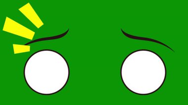 şirin ifade, çizgi film, vektör.