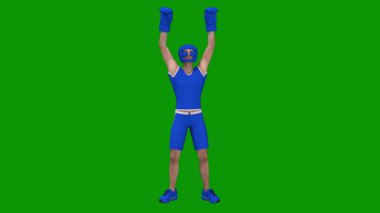 3D, maske takan bir adamın resmi.