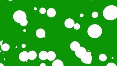 Beyaz arka planda yeşil konfeti