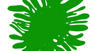 Yeşil boya sıçramış. Suluboya boya. vektör