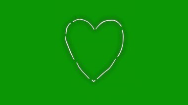 Siyah arka plandaki yeşil kalp, aşkım.