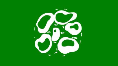 Beyaz arkaplanın yeşil simgesi