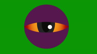 yeşil maske, siyah göz simgesi, vektör