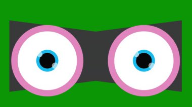 Yeşil gözlü bir canavarın gözleri. vektör illüstrasyonu