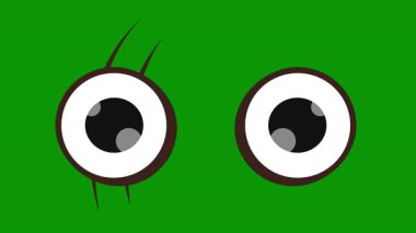 Siyah arkaplan ile yeşil gözlü vektör
