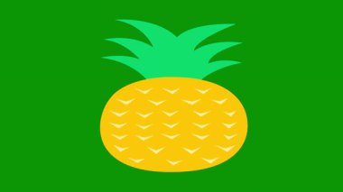 Sarı arkaplanda yeşil ananas simgesi