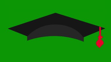 Mezuniyet şapkası ikonu. vektör illüstrasyonu