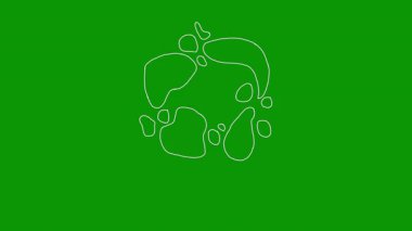 Beyaz arkaplandaki yeşil simgenin vektör çizimi