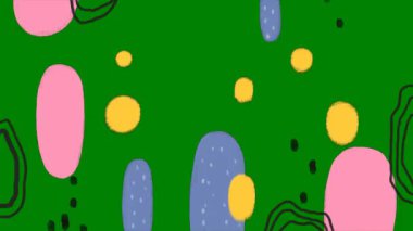 Açık yeşil, köpüklü pembe vektör arkaplanı. Gradyan soyut arkaplan üzerinde renkli kabarcıklar var. tasarım duvar kağıtları için kullanılabilir.