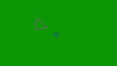 Yeşil arkaplanda renkli ataçlar.