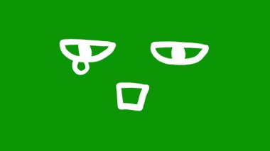 Yeşil gözlü bir kadının vektör çizimi