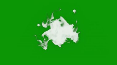 Siyah arka planda yeşil yangın.