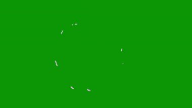 Yeşil zemin üzerinde izole edilmiş yeşil bir topun 3 boyutlu görüntüsü