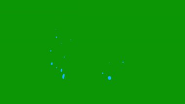 mavi arkaplanda yeşil boya sıçraması.