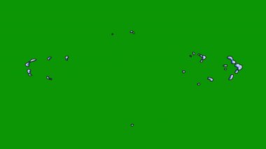 Beyaz arkaplandaki yeşil çimlerin 3 boyutlu canlandırması