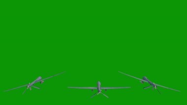 Siyah arkaplanda yeşil bir uçak