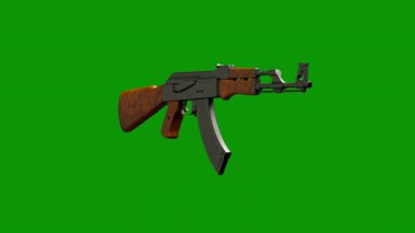 Yeşil arka planda yeşil tüfek