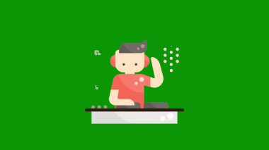 Kavanozda su kutusu tutan bir adamın vektör çizimi