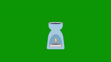 Mavi arkaplanlı mum