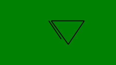 Siyah arkaplan üzerindeki harf minimalist vektör simgesi