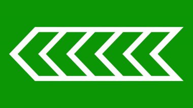 Yeşil ve beyaz yol işareti. vektör illüstrasyonu