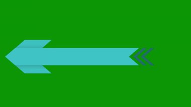 Ok işareti. Yumuşak yeşil ile mavi simgenin vektör simgesi.