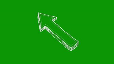 Yeşil ok simgesi. vektör illüstrasyonu