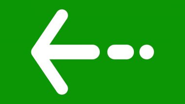 Ok simgesi. Bu düz raster sembolü yeşil ve beyaz yuvarlak açılar kullanır ve kahverengi arkaplanda izole edilir.