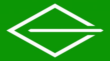 Sol ok vektör simgesi. biçim düz simge sembolü, eko rengi, yeşil arkaplan.