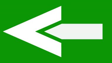 Ok sol düz vektör simgesi