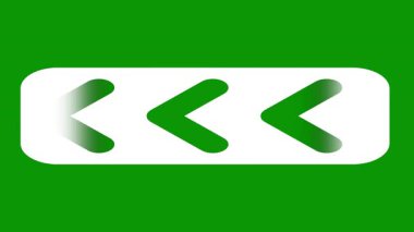 Sağ ok işareti çizimi. Yeşil çemberdeki beyaz simge. yeşil arkaplan.